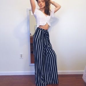 striped palazzo pants